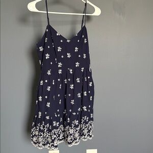 Miami Navy Blue Floral Dress